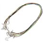 10 Pcs Cordon Collier 60 Cm 1.5 Mm pour Hommes Femmes, Cordon De Collier en Coton Ciré avec Fermoir pour Fabrication De Bijoux,