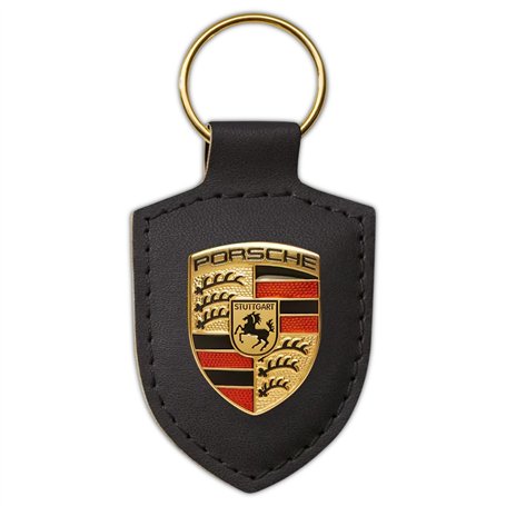 Porte-clés armoiries Porsche (original) en noir