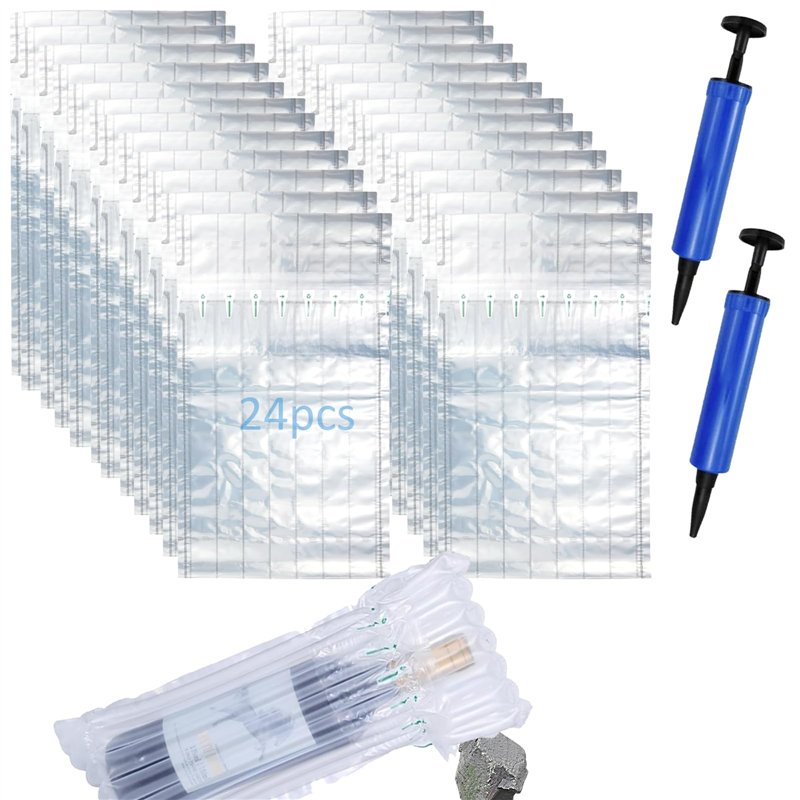24pcs Protecteur De Bouteille De Vin Pack,Emballage Gonflable De Douilles,Colonne D'Air Pour Bouteille De Vin,Sac Bouteille Vin,