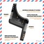 Peigne Pochoir Barbe Homme par Sapiens - Accessoire de Rasage et d’Entretien de Contour de Barbe + Guide d'Utilisation Imprimé +