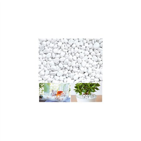 Gravier Galets Pierres Petits Cailloux de Marbre Blanc Naturels Cailloux Décoratifs Blancs pour Aquarium Décorations de Jardin P