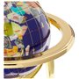 Unique Art 25,4 cm par 15,2 cm Bleu Lapis Océan Table Top Gemstone Mondiale Globe avec de l'or trépied