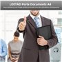 LOETAD Porte Documents A4 Homme Organiseur de Documents en Cuir pour Bureau Agenda d'Affaire Entretiens Réunions Conférences Sup