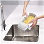 RetroFun Cuiseur à pâtes Micro-Ondes avec passoire résistant à la Chaleur Bateau à pâtes Vapeur Spaghetti cuiseur à Nouilles Out