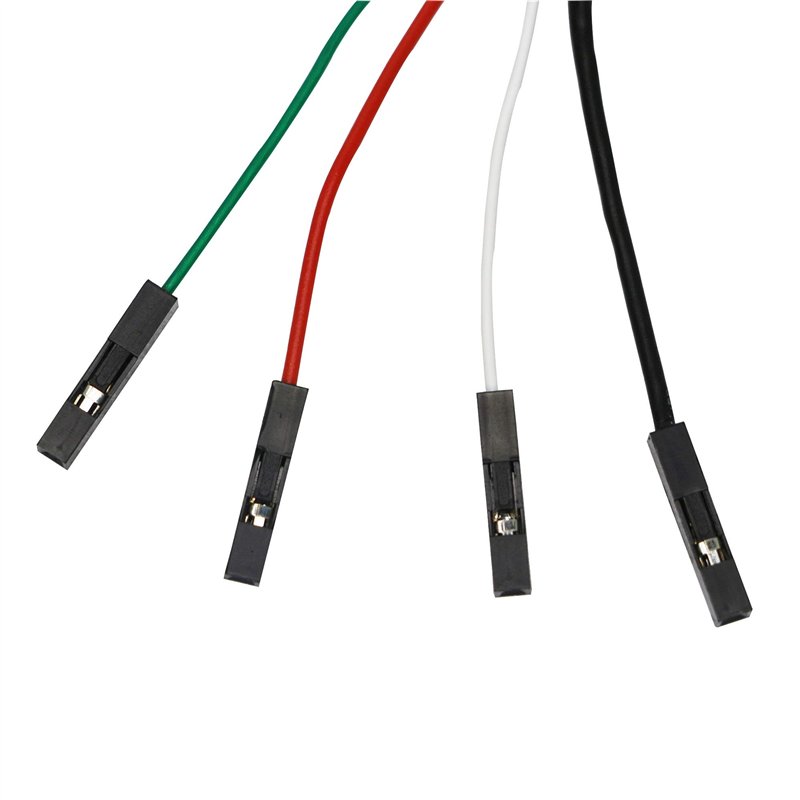 Image secondaire de GINTOOYUN Câbles de démarrage pour platine d'expérimentation 2 x 4P 60 cm femelle vers femelle avec coque en PVC blanc pour Ardu