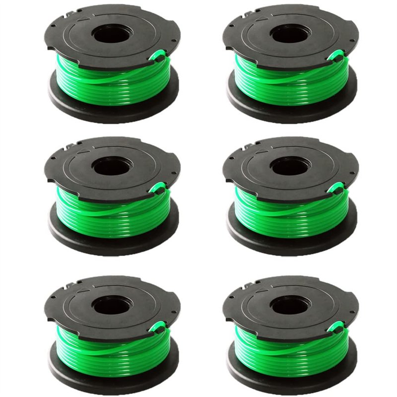 Chuancheng – Lot de 6 bobines de fil vert pour débroussailleuse Black & Decker GL7033 GL8033 GL9035 A6482