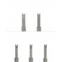QWORK® 5 Pcs Embouts de Tournevis en Forme de U, Embouts de Tournevis Magnétiques en Alliage d'Acier S2 Longueur 50mm 1/4" Tige
