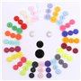 Swpeet de haute qualité 384 pcs 24 couleurs Plastique T5 Boutons à pression avec l'aide de boutons-pression de pinces, plastique