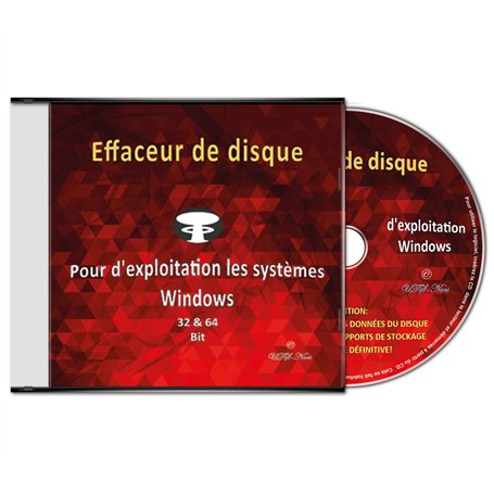 Effaceur & formateur de disque dur pour les systèmes d'exploitation Windows 10 / 8 / 7 / Vista / XP (32 & 64 Bit)