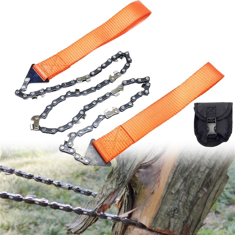 Portatif Tronçonneuse Scie à Main, Câble Scie pour la Survie Gear, Le Camping, la Chasse, Acier Lame Bidirectionnelle, Facile po