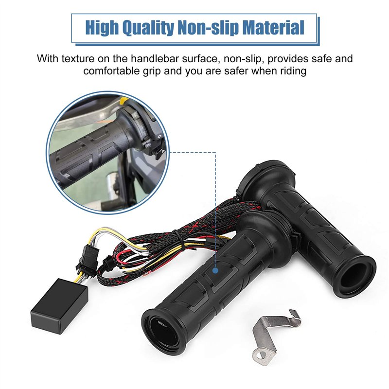 Image secondaire de 1 Paire Poignées de Guidon Chauffante de Motorcycle