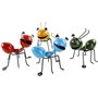YiYa 4 pièces Décoration de Fourmis en métal Décoration Murale Fourmi Décoration de Jardin pour Fourmis Insectes Mignons et colo
