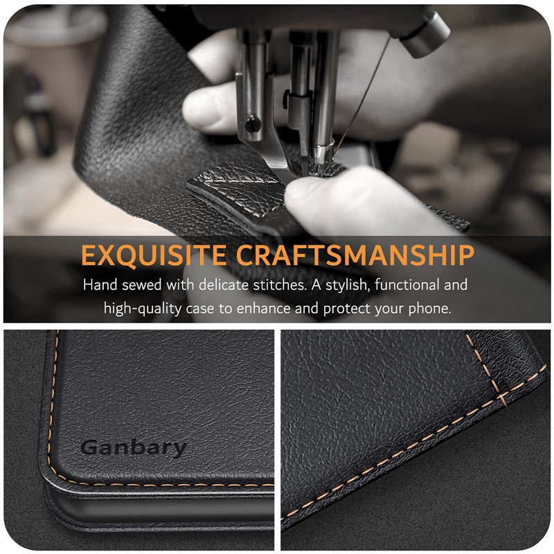 Image secondaire de Ganbary Coque pour Xiaomi Mi 11 Lite 4G/5G/5G NE, [Housse en Cuir PU Premium] [Etui à Rabat] [Pochette de Portefeuille], Étui de