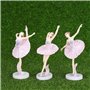 VOSAREA 3 Pcs Ballerine Statues Bureau Ornement en Plastique Danse Fille Artisanat Danseur Ballet Figurines pour La Décoration I