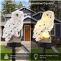 Wovatech Hibou solaire lumières jardin extérieur - lampe de pelouse hibou LED étanche - lumière créative de paysage de nuit pour