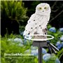 Wovatech Hibou solaire lumières jardin extérieur - lampe de pelouse hibou LED étanche - lumière créative de paysage de nuit pour