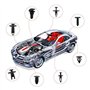 Uolor 775 Pcs Rivet Plastique Fixation, Clips Voiture Universel pour Auto Panneaux Garnitures de Portes avec Boîte De Rangement