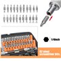 Noosverl Jeu Douilles et d'embouts 38pcs 1/4", d'outils à tournevis à cliquet - Coffret à cliquet - Petit jeu d'embouts