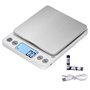 KUBEI Taille extra large Balance de alimentaire 5kg/0.1g Rechargeable par USB Numérique Balance de Cuisine，PréCision Balance Éle