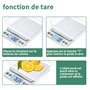 KUBEI Taille extra large Balance de alimentaire 5kg/0.1g Rechargeable par USB Numérique Balance de Cuisine，PréCision Balance Éle