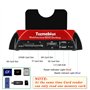 Tccmebius TCC-S862-DE USB 2.0 à SATA IDE Dual-Bay HDD Disque Dur Station d'accueil avec Lecteur de Cartes et Hub USB 2.0 pour 2.