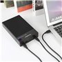 Tccmebius TCC-S863-DE USB 3.0 vers SATA Externe Boîtier de Disque Dure pour 2,5 3,5 Pouce SATA I/II/III et SSD (Max de 20TB), So