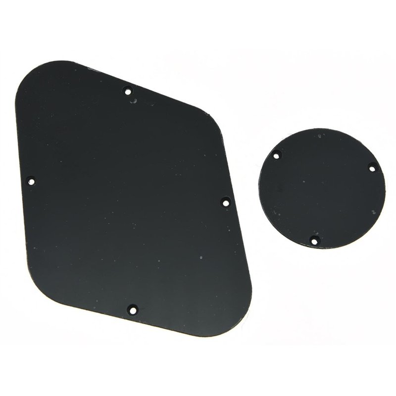 Kaish Noir solide 1 plis LP plate plaque de commutateur de commande arrière cavité Coque pour USA Gibson Les Paul