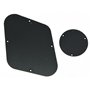 Kaish Noir solide 1 plis LP plate plaque de commutateur de commande arrière cavité Coque pour USA Gibson Les Paul
