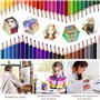 Frasheng Crayons De Couleur Professionnel,72Pcs Professionnel Crayons Dessin,Crayons de couleur,Pochette avec zip,Inclus Gommes,