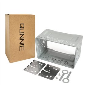 Qunnie Cadre de façade universel, pour autoradio 2DIN à montage encastré Qunnie Cadre de façade universel