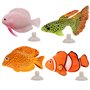 Wenxiaw Faux Poissons Tropicaux Faux Poisson en Silicone pour Aquarium Décor D'aquarium Faux Poisson Rouge pour Fish Tank Décora
