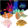Wenxiaw Faux Poissons Tropicaux Faux Poisson en Silicone pour Aquarium Décor D'aquarium Faux Poisson Rouge pour Fish Tank Décora