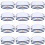 12 Pièces Chapeaux de Marin en Bleu et Blanc Chapeau de Capitaine pour Accessoire de Costume Fête de Déguisement (Style Délicat)