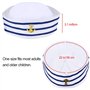 12 Pièces Chapeaux de Marin en Bleu et Blanc Chapeau de Capitaine pour Accessoire de Costume Fête de Déguisement (Style Délicat)
