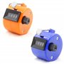 Compteur Manuel 4 Chiffres Lot de 2 Compteur Mécanique sans Batterie Orange et Bleu