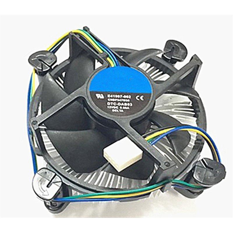 Core i3/i5/i7 Socket 1150/1155/1156 Refroidisseur CPU 4 broches avec dissipateur thermique en aluminium et ventilateur de 3,5