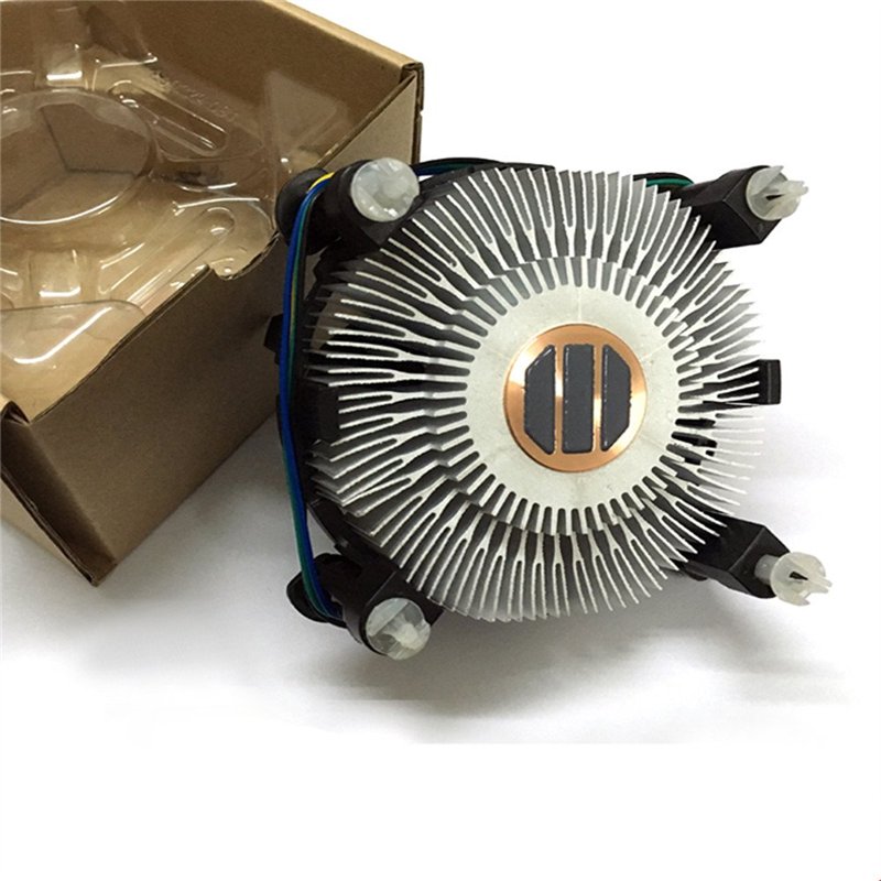 Image secondaire de Core i3/i5/i7 Socket 1150/1155/1156 Refroidisseur CPU 4 broches avec dissipateur thermique en aluminium et ventilateur de 3,5