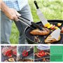 11 Pièces Spatules pour Barbecue, AMZMUKAUP Ensemble de Spatuleen Acier Inoxydable Ensemble d'accessoires pour Plaque chauffante