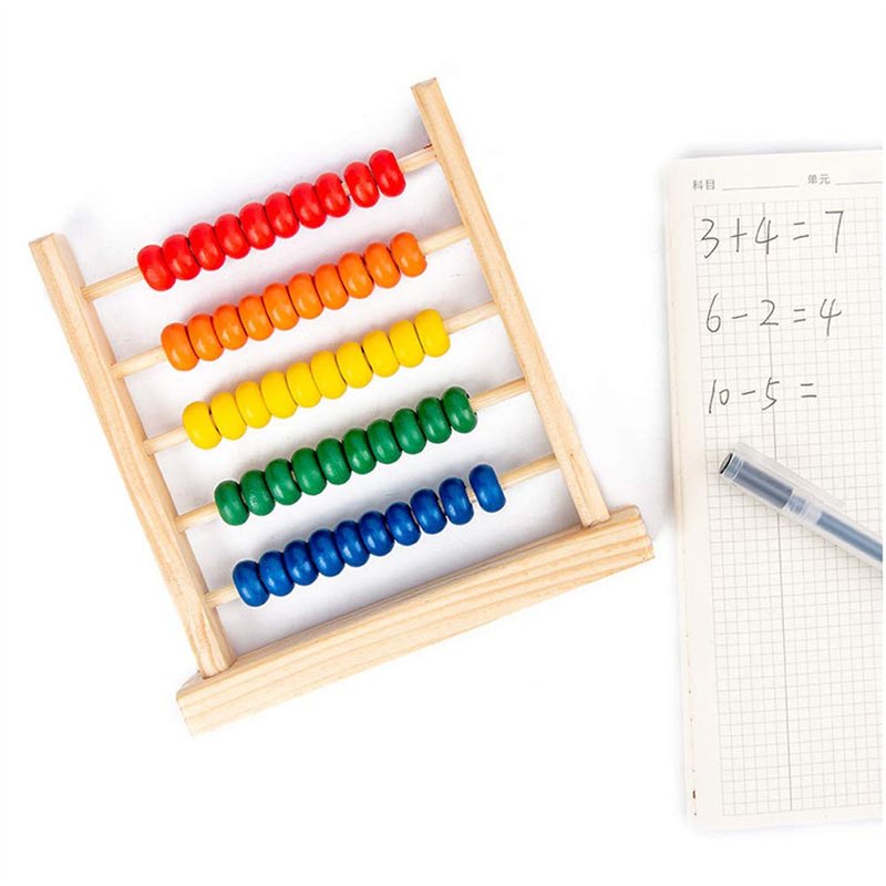 Image secondaire de Boulier Enfants en Bois Jouet,Bois Enfant Abacus Jeu Educatif Joue,Abacus Jouet en Bois Classique,Le Cadeau Parfait pour Que Les