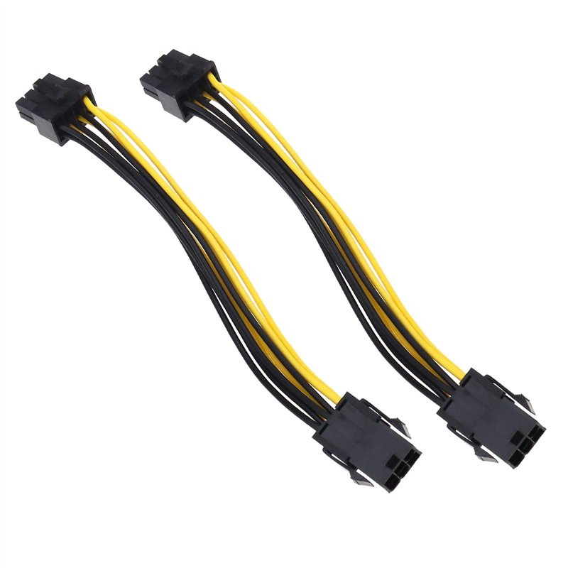 Create idea 2 PCS 6 Broches à 8 Kit Carte Graphique Adaptateur Secteur Connecteur de Câble Express Convertisseur Courant Mère 18