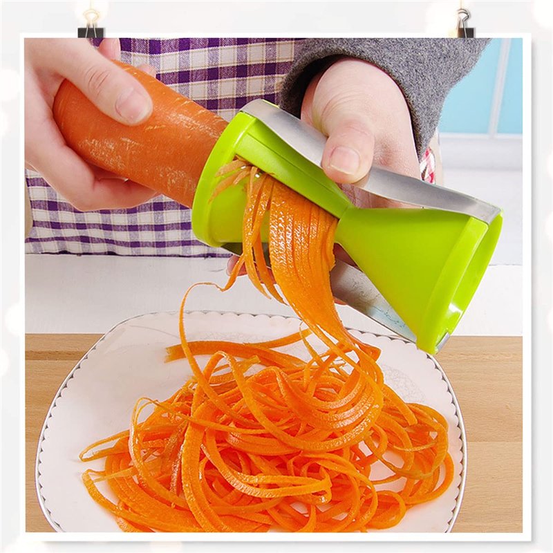 Image secondaire de Coupe Légumes en Spirale Spiraliseur - Spaghettis de Spiralizer Manuel Multifonction pour Nouilles, Carotte, Concombre, Courgette