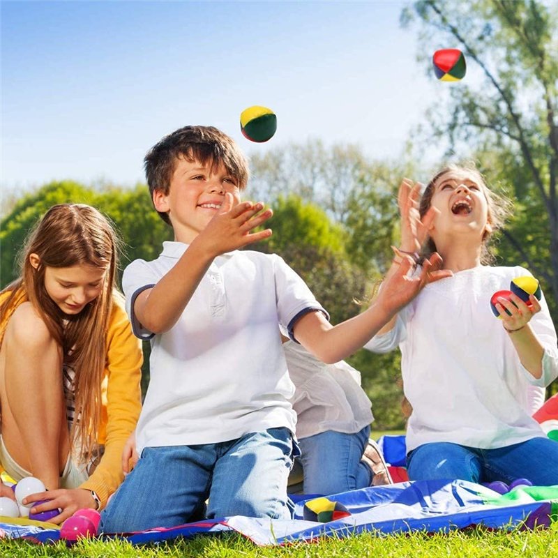 Image secondaire de Balles de Jonglage,8 PCS Balles Jonglerie Balle de Jonglage de Cirque en Cuir PU Sacs de Haricots de Jonglerie pour Enfants et Débutants