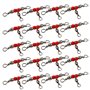 LIOOBO 20pcs émerillons de pêche Baril en Laiton Triple émerillon s'enclenche Ligne de pêche croisée Connecteurs