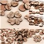 TSKDKIT 500pcs Coeur en bois petit decoration mariage champetre, pour travaux manuels, pour Nature Decoration de Table Confettis