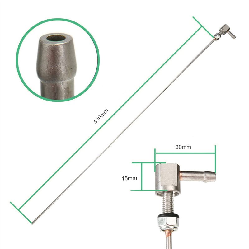 Image secondaire de RUIZHI Extracteur de réservoir, tuyau vertical de 490 mm de long pour chauffage de carburant de voiture, tuyau d'aspiration de m