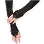 SAVITA Gants Longs Noirs Percés en Satin - Longueur 19" Extensible Pour Soirée d'Opéra et Années 1920 - Femmes