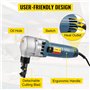 VEVOR Grignoteuse Électrique 380 W Cisaille Grignoteuse à Tôle Épaisseur 1,8 mm, 1800 tr/min Outil Professionnel de Découpe Méta