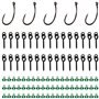 Vis d'appât 60Pcs Vis à Appâts 30Pcs Vis avec Boucle Ronde 5Pcs Hameçon pour la Fixation du Matériel de Pêche