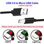 2x 1M Câbles Micro USB à Pointe Extra Longue pour Téléphones Blackview OSCAL S60 (Pro) BV4000 BV4900 BV4900s BV5500 Plus BV5800