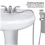 Bidet à main robinet de toilette pulvérisateur bidet d'eau chaude ， accessoires de bidet accessoire de douche en acier inoxydabl